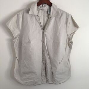 Faded Glory Women's Button Down Shirt - Light Gray